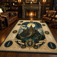Lux In Tenebris - Moonlit Castle Cartography Rug