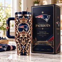 NE Regalia - Crowned Skull, Gilded Scroll and Navy Restraint