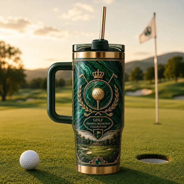 Imperial Malachite - Heraldic Golf Crest Tumbler - main