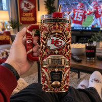 KC Regalia - Ornamental Crest Tumbler in Crimson and Gold
