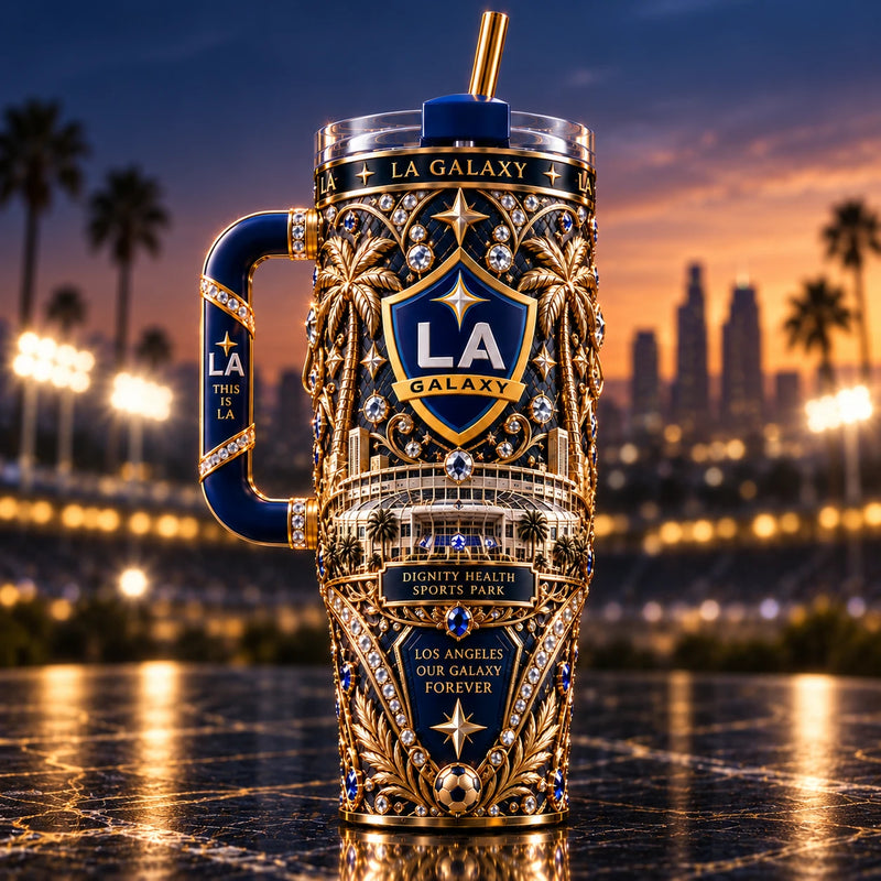 LA - Gold Filigree, Navy Depth and a Crest at Rest