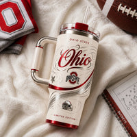 OSU Script - Scarlet Filigree on Cream