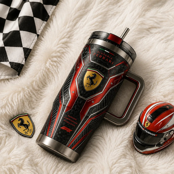 FR Shield and Carbon Weave - Grid-Day Tumbler Graphic - main
