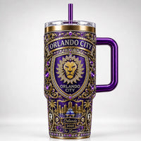 ORL Crest in Purple and Gold - Ornate Jewelled Tumbler