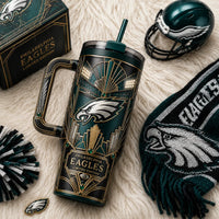 PHI Deco - Eagle Crest on a Gold-Lined Tumbler