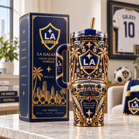 LA - Gold Filigree, Navy Depth and a Crest at Rest
