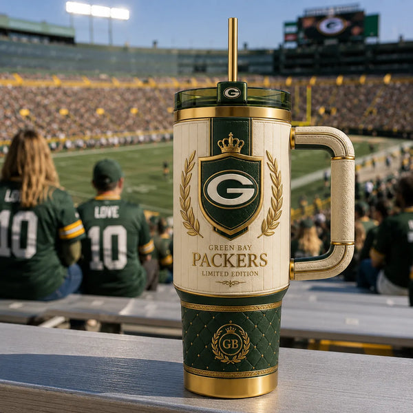 GB Heritage Crest - Cream and Forest Green Tumbler - main