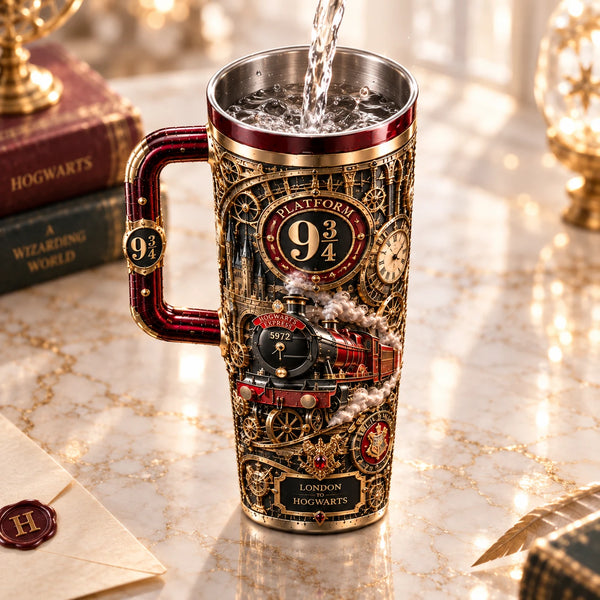 Platform 9¾ - Crimson and Brass Wraparound Tumbler - main