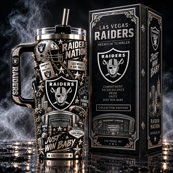 LV Silver & Black - Raider Nation Collage Tumbler - main