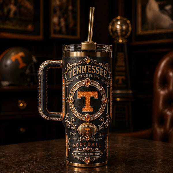 TENN in Gold and Amber - Ornate Volunteers Tumbler - main