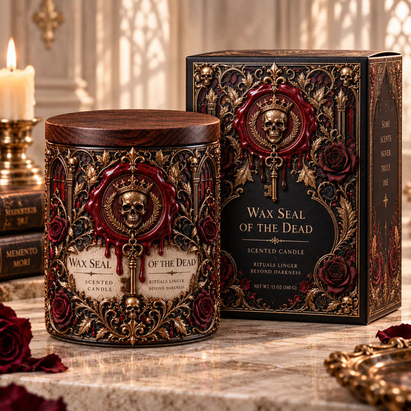Wax Seal of the Dead - Gothic Ornament Candle - main