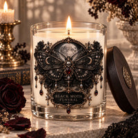 Black Moth Funeral - Gothic Moonlight Statement Candle