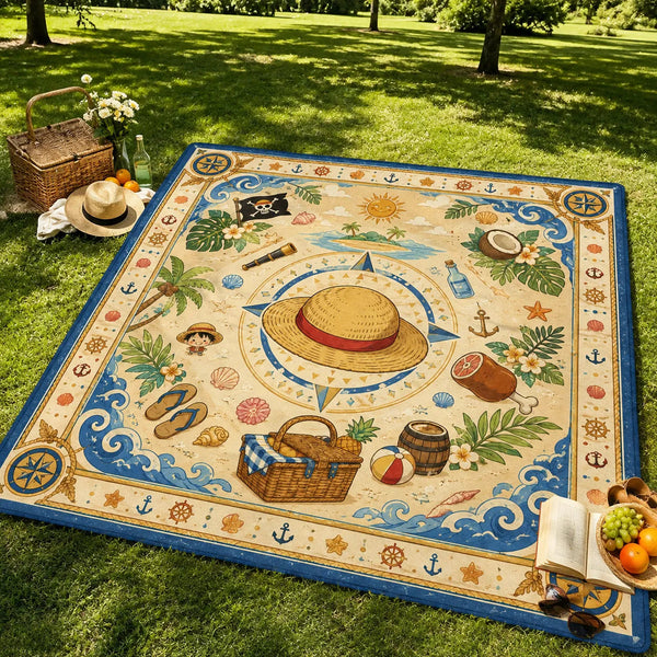 Straw Hat Compass - Luffy's Sunlit Adventure Rug - main