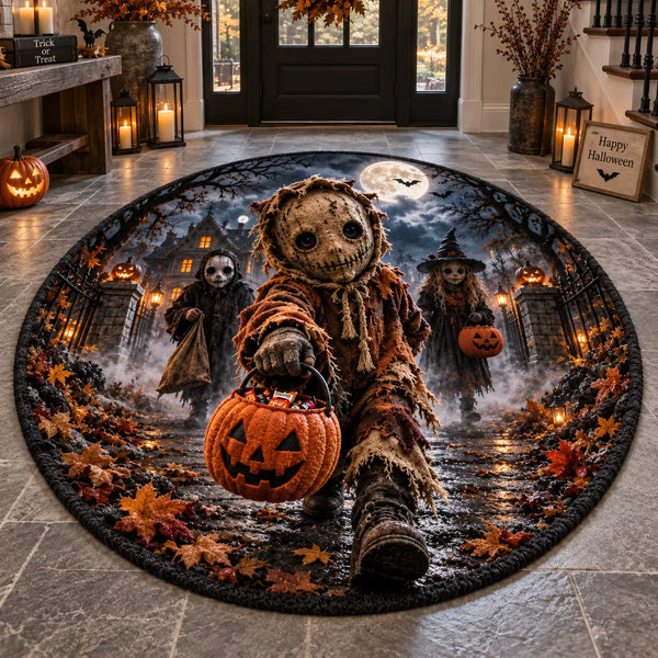 Sam Walks the Moonlit Path - Halloween Rug - main