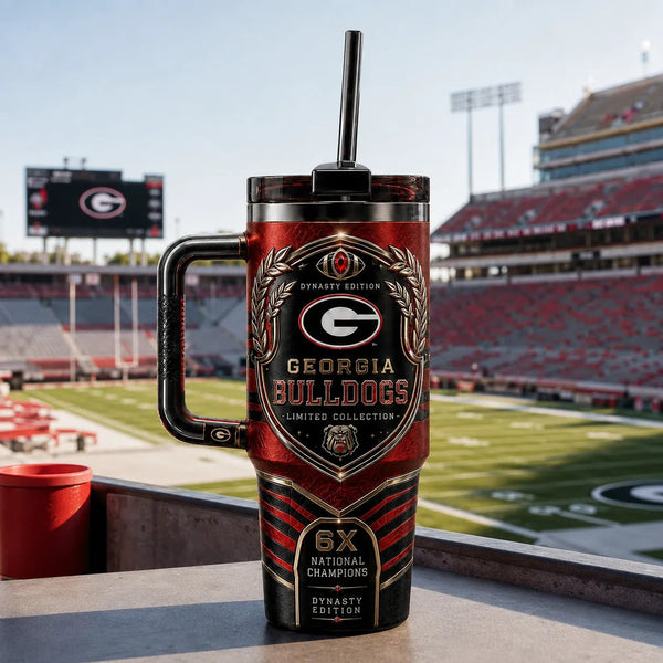UGA Heritage Crest - Crimson and Black Tumbler Composition - main