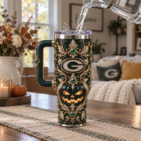 GB Midnight Filigree - Emerald, Gold and a Carved Grin