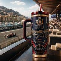 Harbour Lines - A Navy and Gold Study in Monaco Elegance