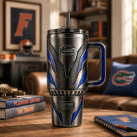 FLA Armor Plating - Gator Emblem Tumbler in Gunmetal Blue