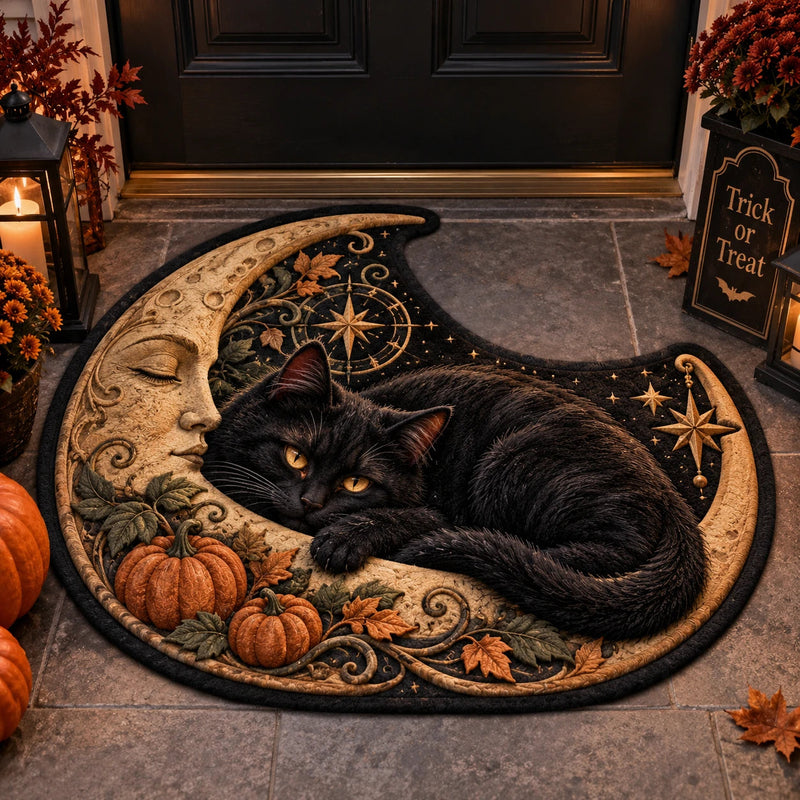 Crescent Repose - The Cat, the Moon and Autumn Quiet