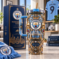 MCI Crest Royale - An Ornate Blue and Gold Tumbler