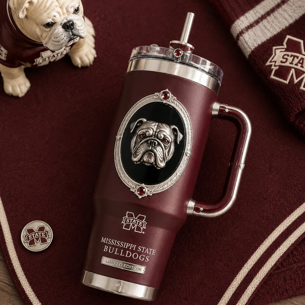 MSST Heritage - Bulldog Medallion Tumbler in Deep Maroon - main