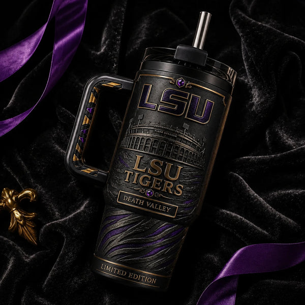 LSU Tigers - Death Valley Relief in Obsidian and Gold - main