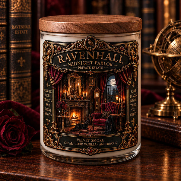 Some Places Never Truly Stay Empty - Ravenhall Midnight Parlor Candle - main