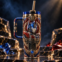 Freedom and Unity - Optimus in Gold-Framed Calm Command