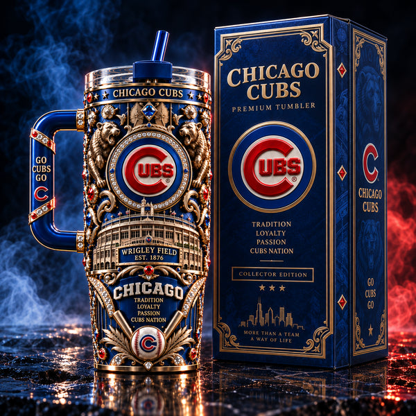CHC Heritage Crest - Ornate Gold and Royal Blue Tumbler - main