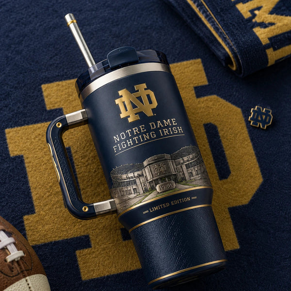 ND Heritage - Gold Monogram, Stadium Relief and Twilight Navy - main