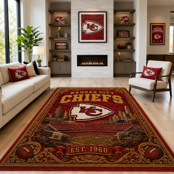 KC Arrowhead Medallion - Ornamental Heritage Floor Composition - main