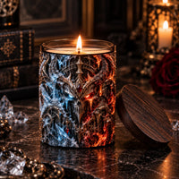 Frost and Flame Forever - Dual-Element Gothic Statement Candle