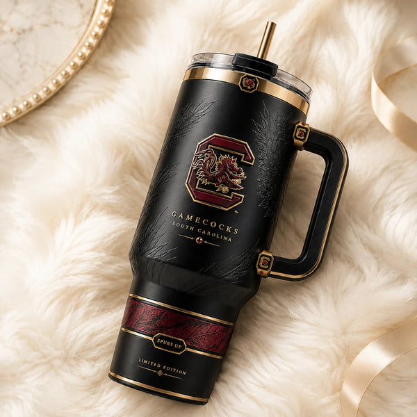 SC Crimson Crest - Black Field, Gold Line and Quiet Confidence - main