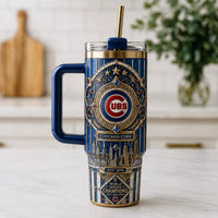 CHC Heritage Blue - Ornate Ballpark Tumbler