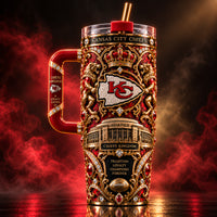 KC Regalia - Ornamental Crest Tumbler in Crimson and Gold