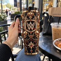 WWE Gothic Regalia - Gilded Skulls and Ruby Crest Tumbler