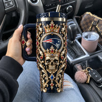 NE Regalia - Crowned Skull, Gilded Scroll and Navy Restraint