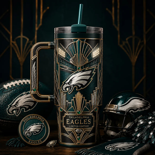 PHI Deco - Eagle Crest on a Gold-Lined Tumbler - main