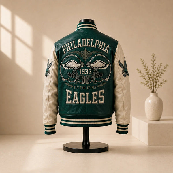 PHI Green - Color-Blocked Varsity Statement Outerwear - main