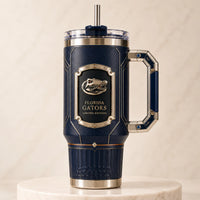 FLA Crest Panel - Navy and Gold Tumbler Composition