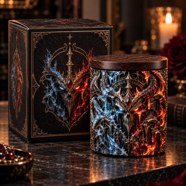 Frost and Flame Forever - Dual-Element Gothic Statement Candle - main