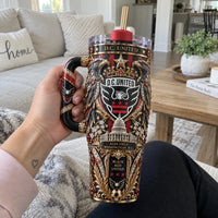 DC Heraldry - Black, Red and Gilded Crest Tumbler