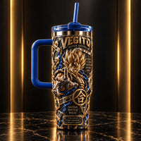 Vegito - Gilded Relief, Blue Arcs, Battle-Ready Form