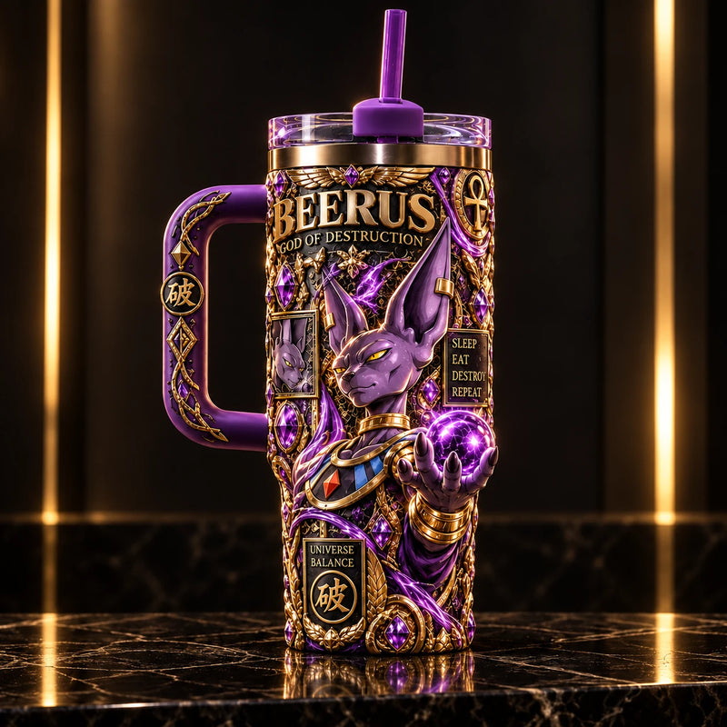 Beerus - Gold Relief, Violet Glow, Universe in Balance