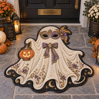 Masquerade Ghost - Ivory Draping and Gilded Lantern Doormat