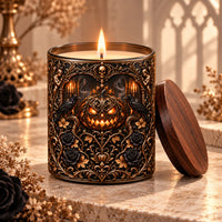 Some Beauty Lives In The Shadows - Gothic Halloween Candle