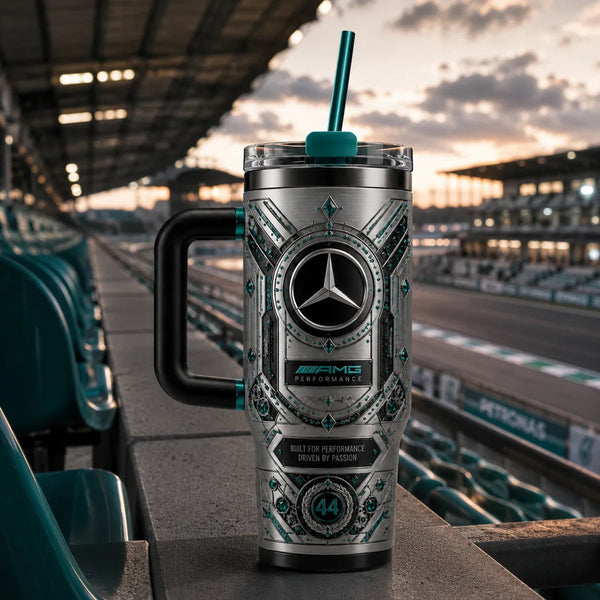 MB Silver Order - Teal Jewelled Emblem Tumbler - main