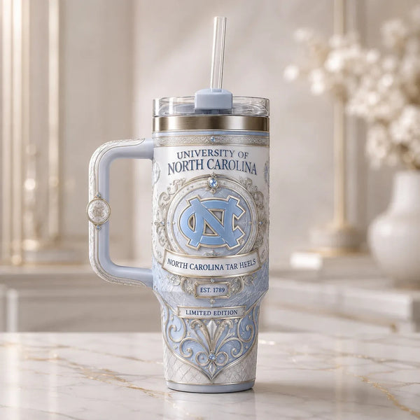 UNC - Interlocked Monogram in Porcelain and Pale Blue - main