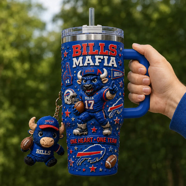 BUF Mafia - One Heart, One Team Wraparound Tumbler - main