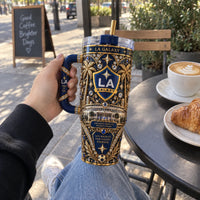 LA - Gold Filigree, Navy Depth and a Crest at Rest
